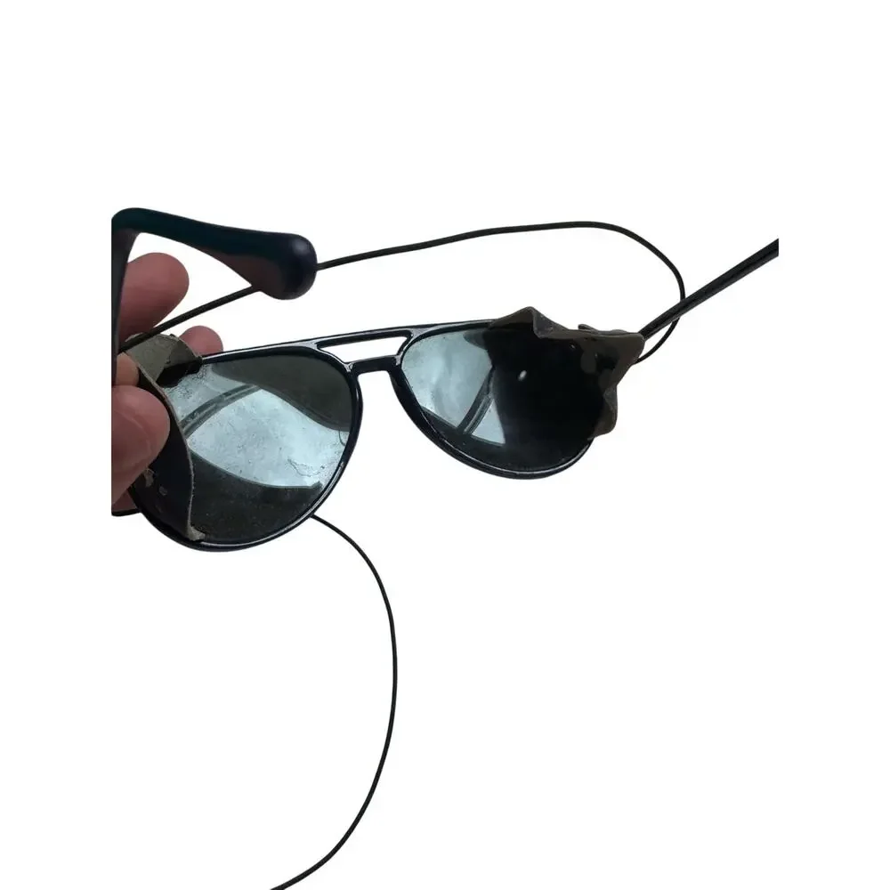 Vintage 1980s SnowKing Dark blue ski Aviator sunglasses